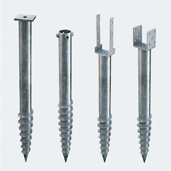 Baja galvanized screw taneuh pileshelical pilespost jangkar (8)