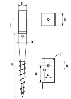 Kotevní sloupek se zemním šroubem typu U (2)